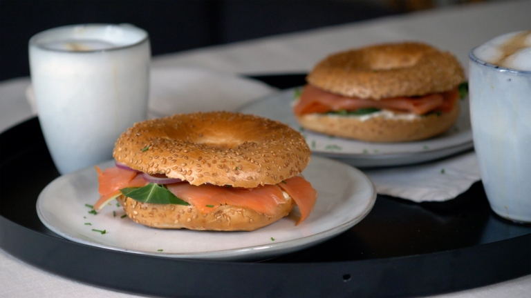 Des bagels au saumon fumé