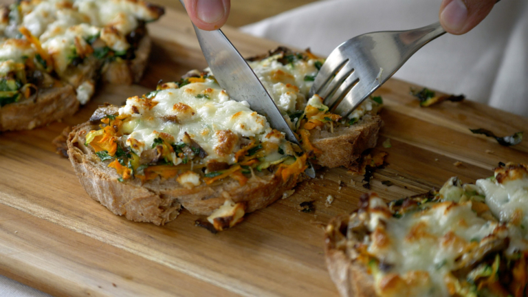 Tartines gratinées aux légumes