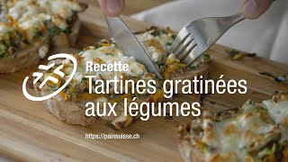 Tartines gratinées aux légumes